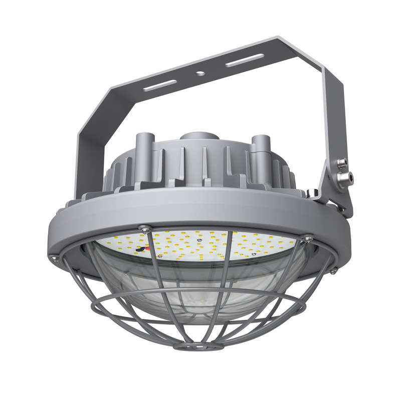 80W Hazardous Location Explosion-Proof Round LED Low Bay-10,400LM, 5000K, Meanwell Driver, 120-277V, IP67