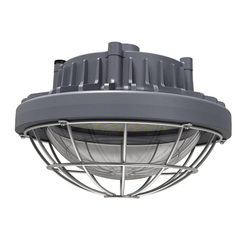 80W Hazardous Location Explosion-Proof Round LED Low Bay-10,400LM, 5000K, Meanwell Driver, 120-277V, IP67