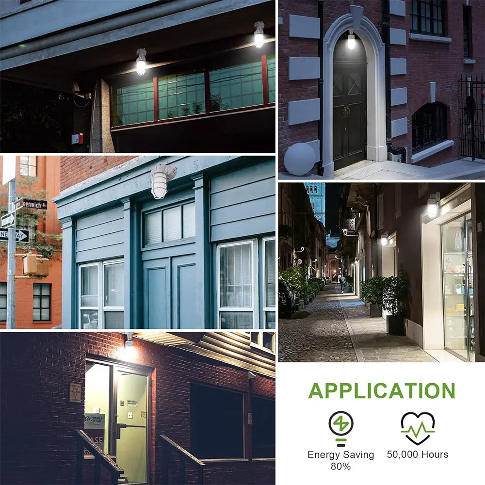 21W Vapor Tight LED Jelly Jar Light 2562 Lumens Ceiling Mount 5000K-UL cUL Certified