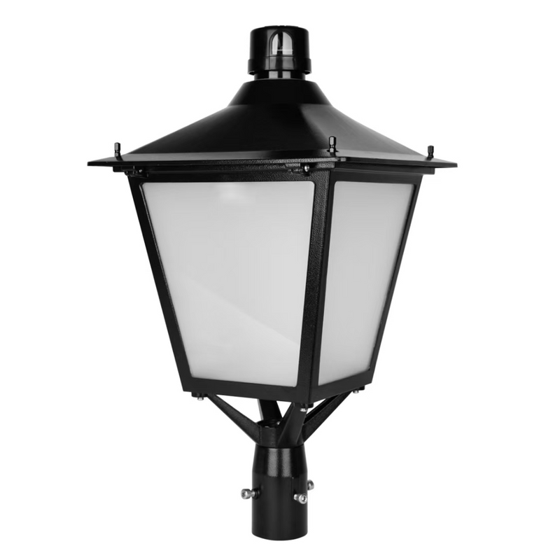 TANLITE 30/50/60W LED Dusk to Dawn Outdoor Lighting Fixture-CCT 3000K/4000K/5000K Post Top Lantern & Wall Mount Porch Lamp-Photocell Sensor, Fits 3" Poles - Street Front Yard Patio Garage Exterior Light