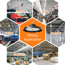 150W 120W 100W Adjustable-480V UFO LED High Bay Light-AC 277-480V-5000K Daylight-LED Shop Lights (500W MH/HPS Equiv.)- 0-10V Dimmable Commercial Bay Lighting for Warehouse Factory TANLITE