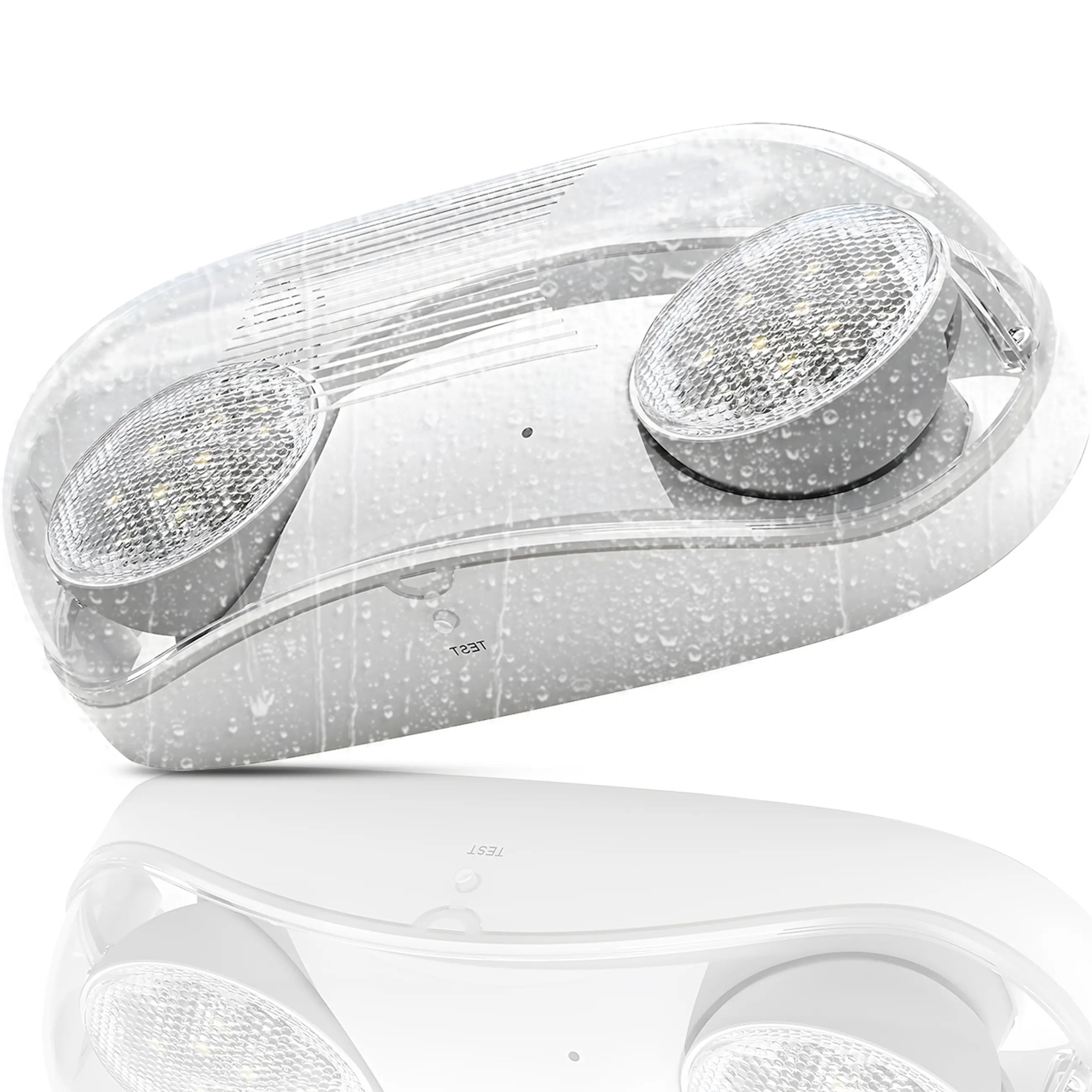 TANLITE LED Wet Location Outdoor Emergency Light with Adjustable Light Heads, UL-Listed, Rechargeable Battery Backup Included For Emergency Lighting TANLITE