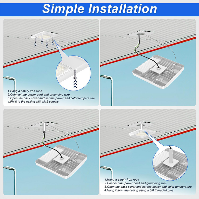 TANLITE 150W LED Canopy For Gas Station Lighting