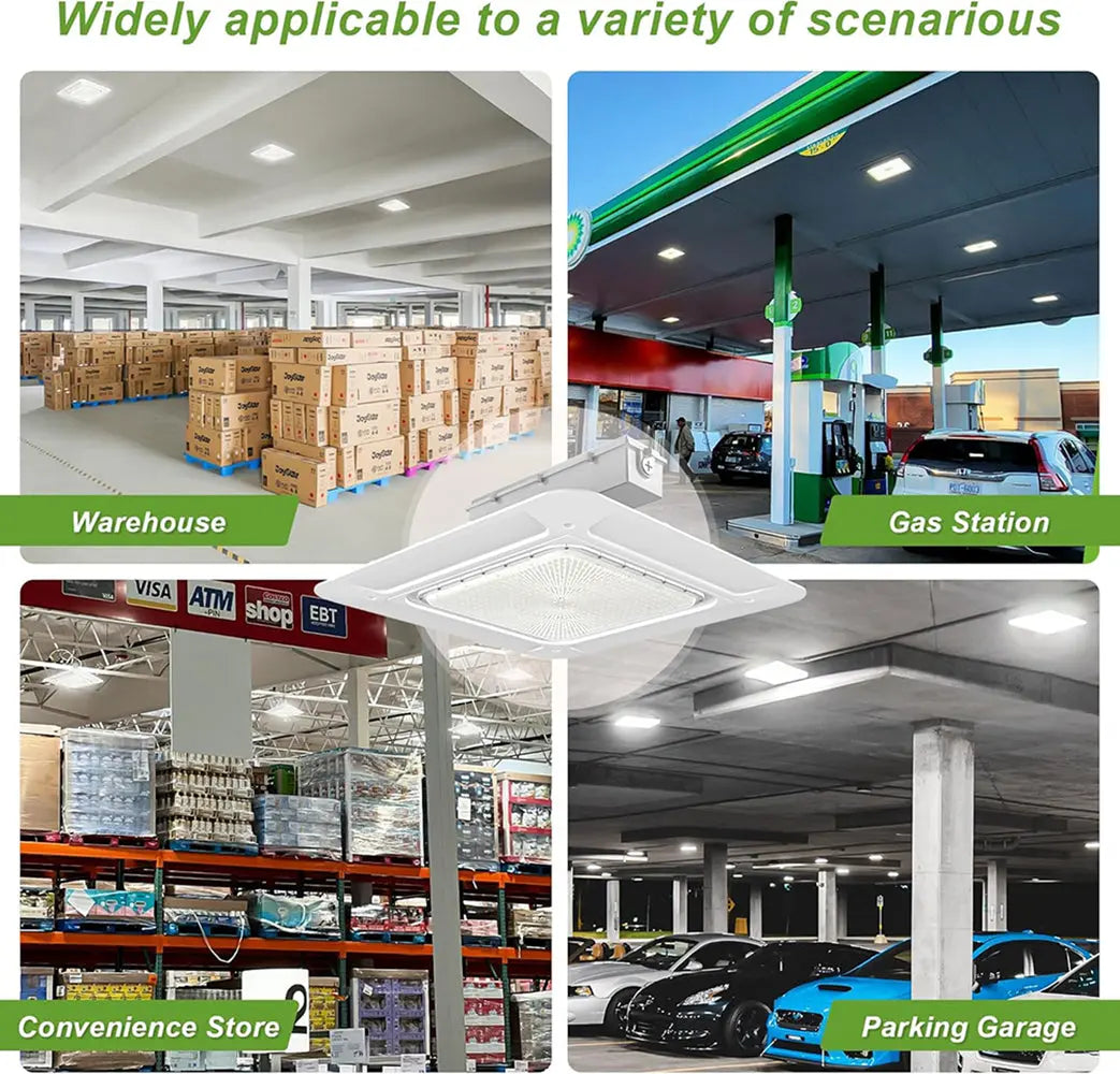 TANLITE 240W LED Canopy Light-AC 120~277V-CCT 5700K-0~10V Dimming- Lumen Output 33,600 Lumens-UL & DLC 5.1 Listed