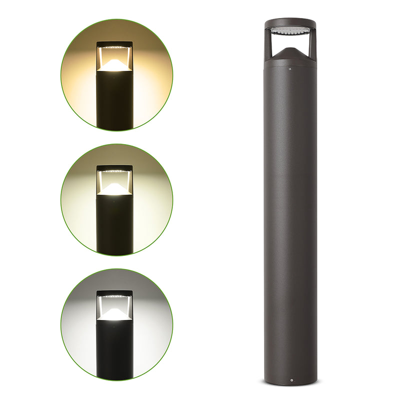 TANLITE 24W LED Bollard Light 42 inch High -3 CCT Selectable 3000K/4000K/5000K