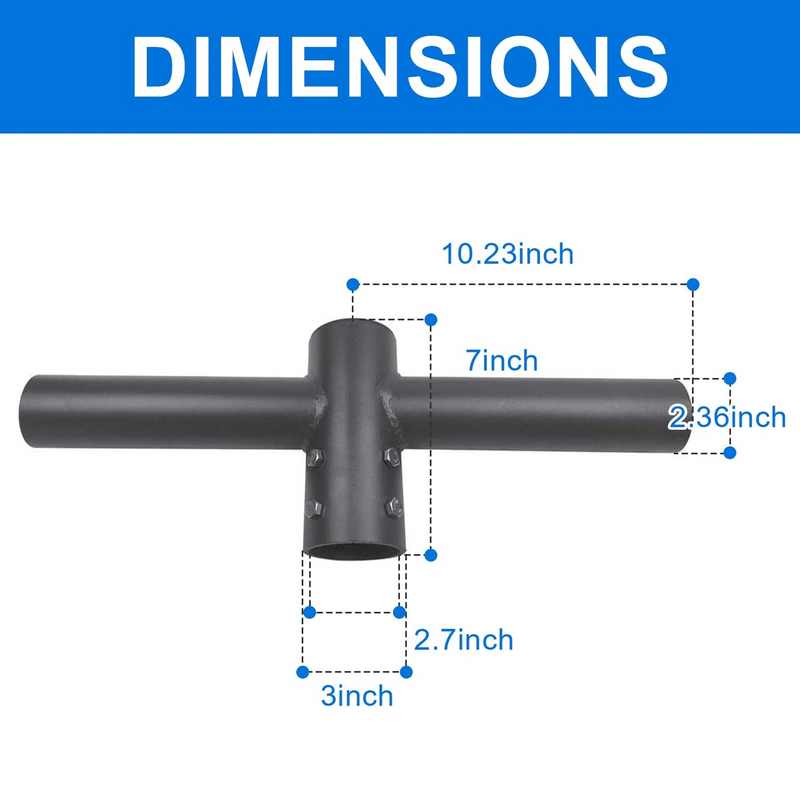 Tenon Adapter, Pole Tenon Spoke Twin Bracket 180 Degree Arms, LED Street Light, Shoebox Parking Light, Parking Lot Pole Bracket