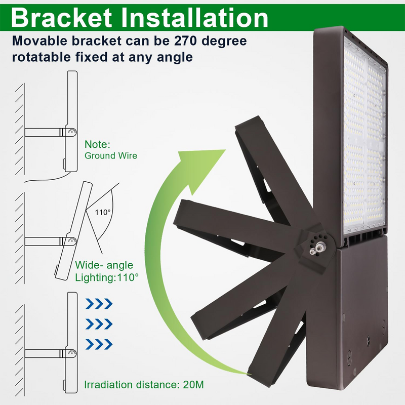 TANLITE Lighting 300W LED Project Flood Light Outdoor, Industrial Security Lighting, IP65 Waterproof LED Stadium Lights 5700K Daylight LED Exterior Light 100-277V