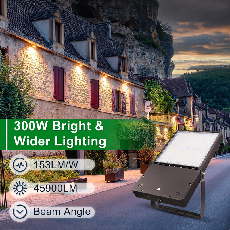 300W Led Flood Light-45,000 Lumens-AC 120~277V-CCT 5700K-UL-5 years warranty