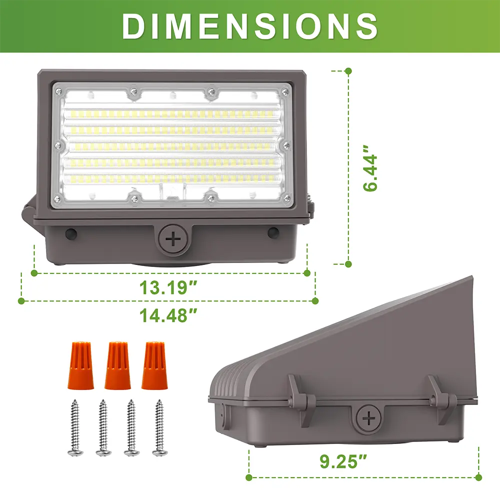 120W/100W/90W/60W Full-Cutoff LED Wall Pack-Wattage & CCT (50K/40K/30K) Selectable-LED Wall Light-Energy Efficient-Up to 20400 Lumens TANLITE