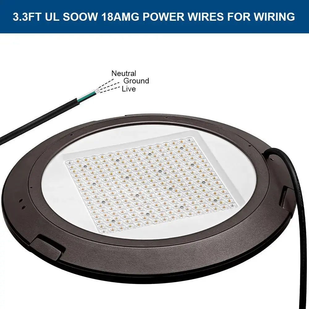 LED Post Top Light 125W/105W/76W Selectable - 18,700LM 3CCT 120-277V Commercial Outdoor Pole Light