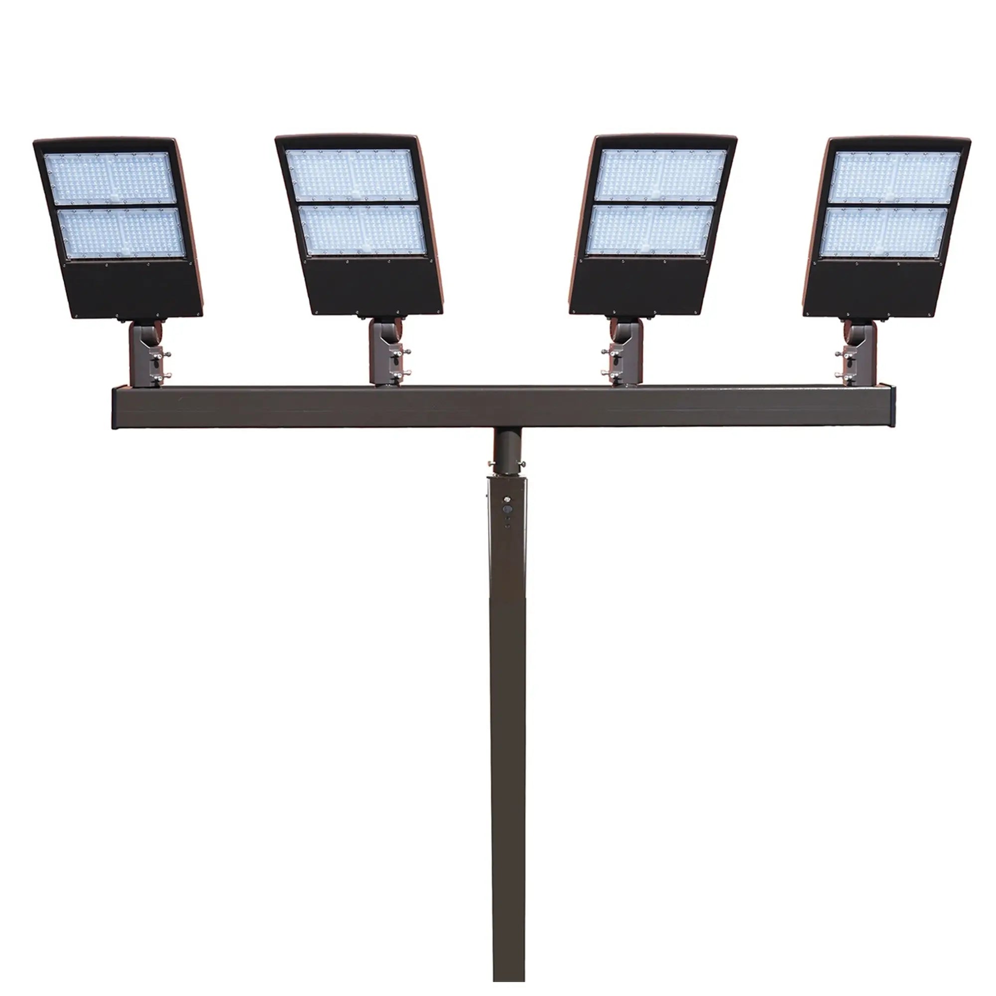 Quad Fixtures Mount Round Bullhorn Bracket 180 Degree Vertical Tenon Inline Adapters for 4 Slip Fitter Mounting Shoebox Flood Lights TANLITE