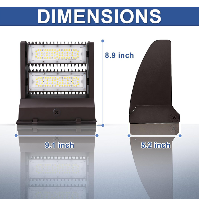 TANLITE 80W Rotatable Led Wall Pack Light-10,400 Lumens-175W Metal Halide Equivalent-5000K