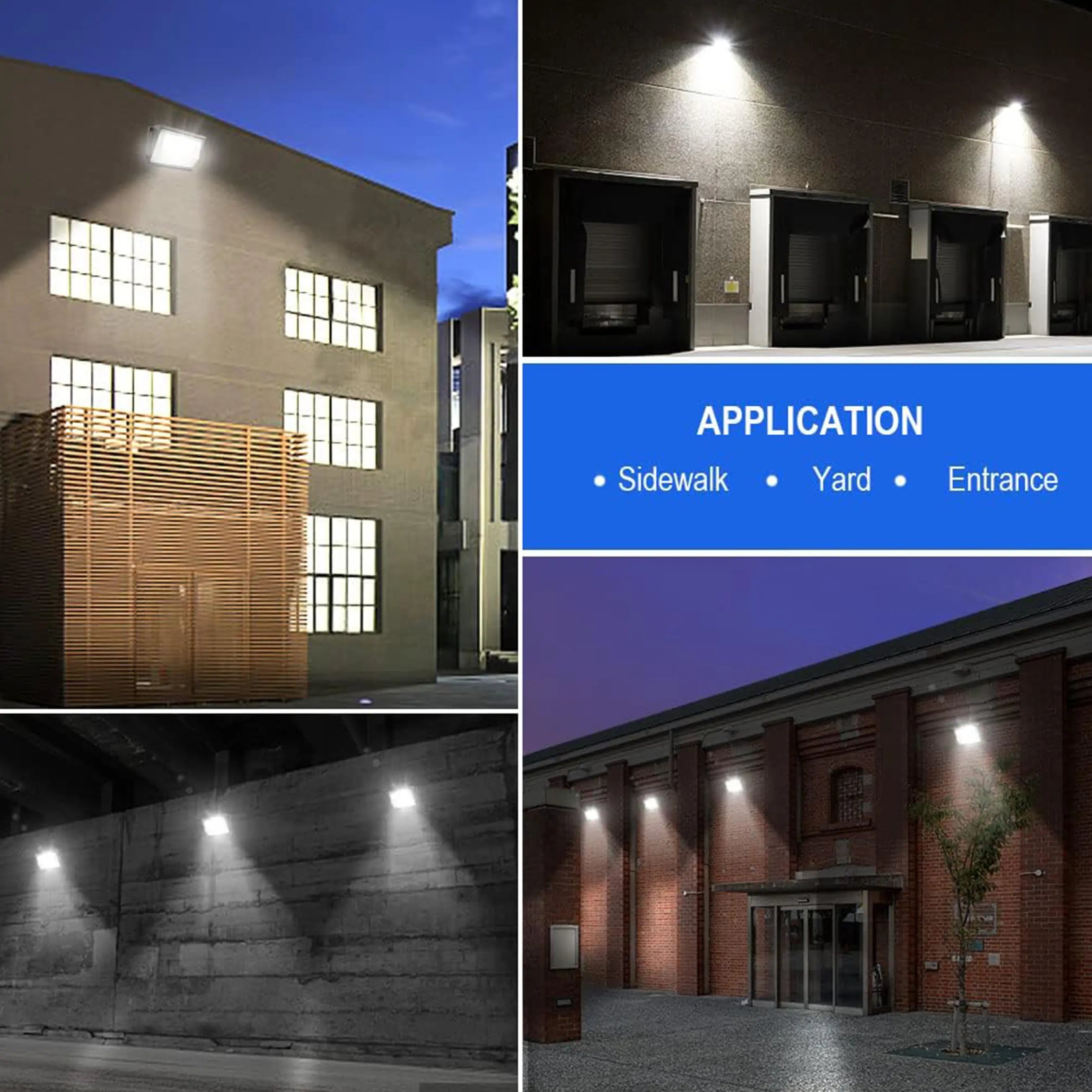 90–277V commercial LED wall pack light for warehouses and parking areas