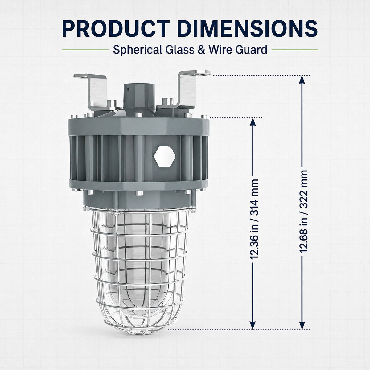 Dimensions of TANLITE 20W explosion-proof jelly jar light