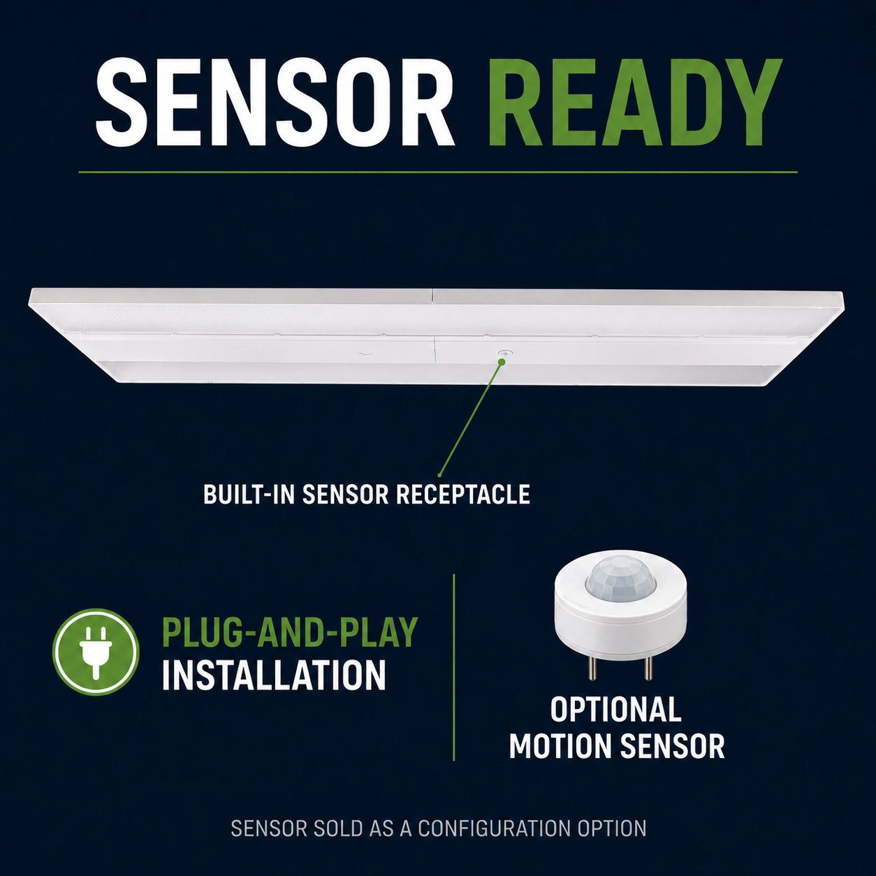 Industrial LED linear high bay fixture for warehouses manufacturing facilities gyms and big box retail stores