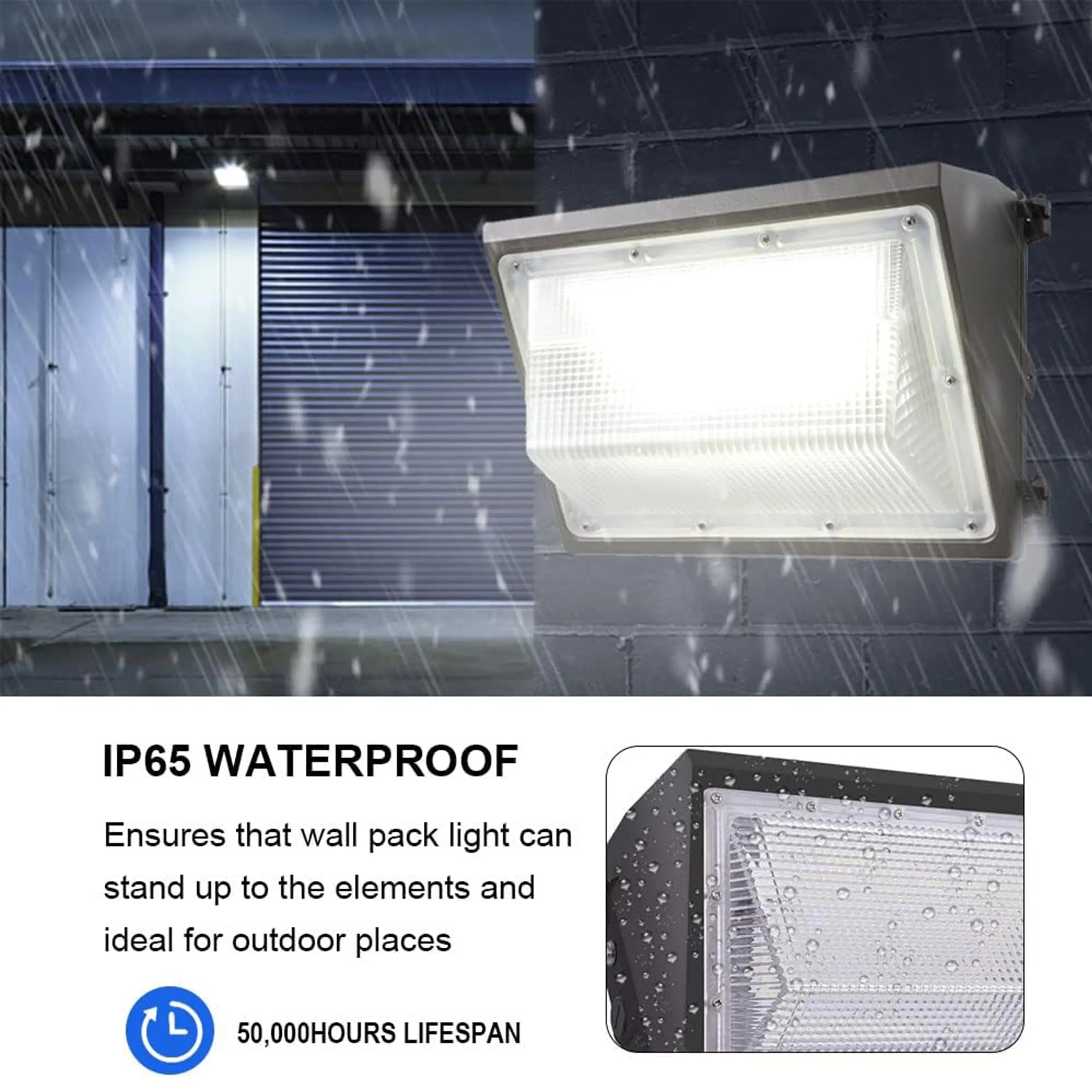 IP65 outdoor LED wall pack for commercial building exteriors