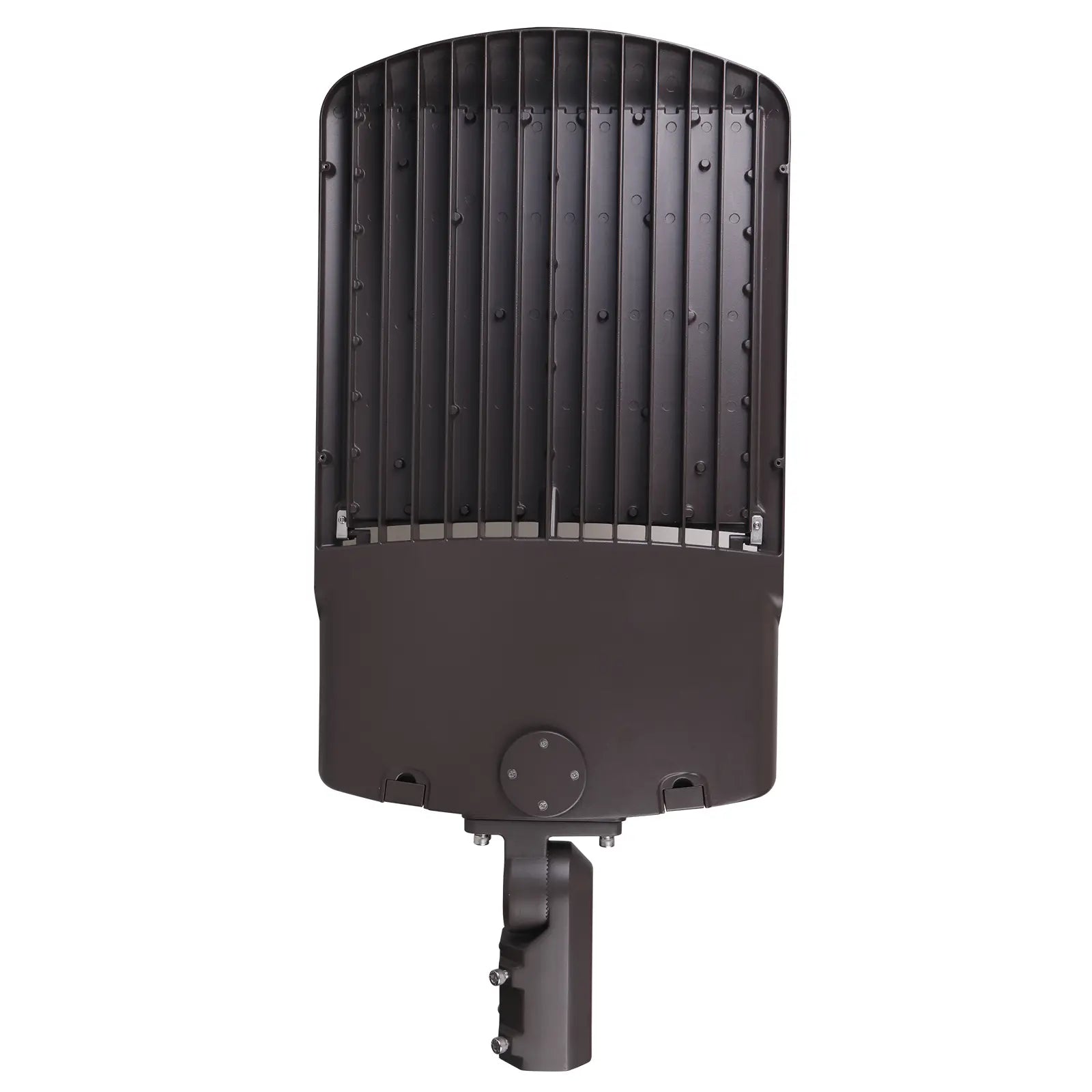 TANLITE commercial LED area light heavy-duty bronze housing and thermal heat sink rear view
