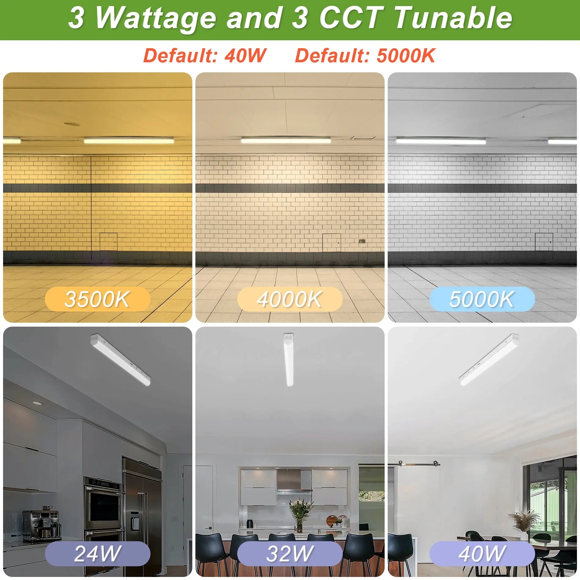 Angled view of TANLITE 4-Pack 4FT LED Linear Strip Lights showing sleek design