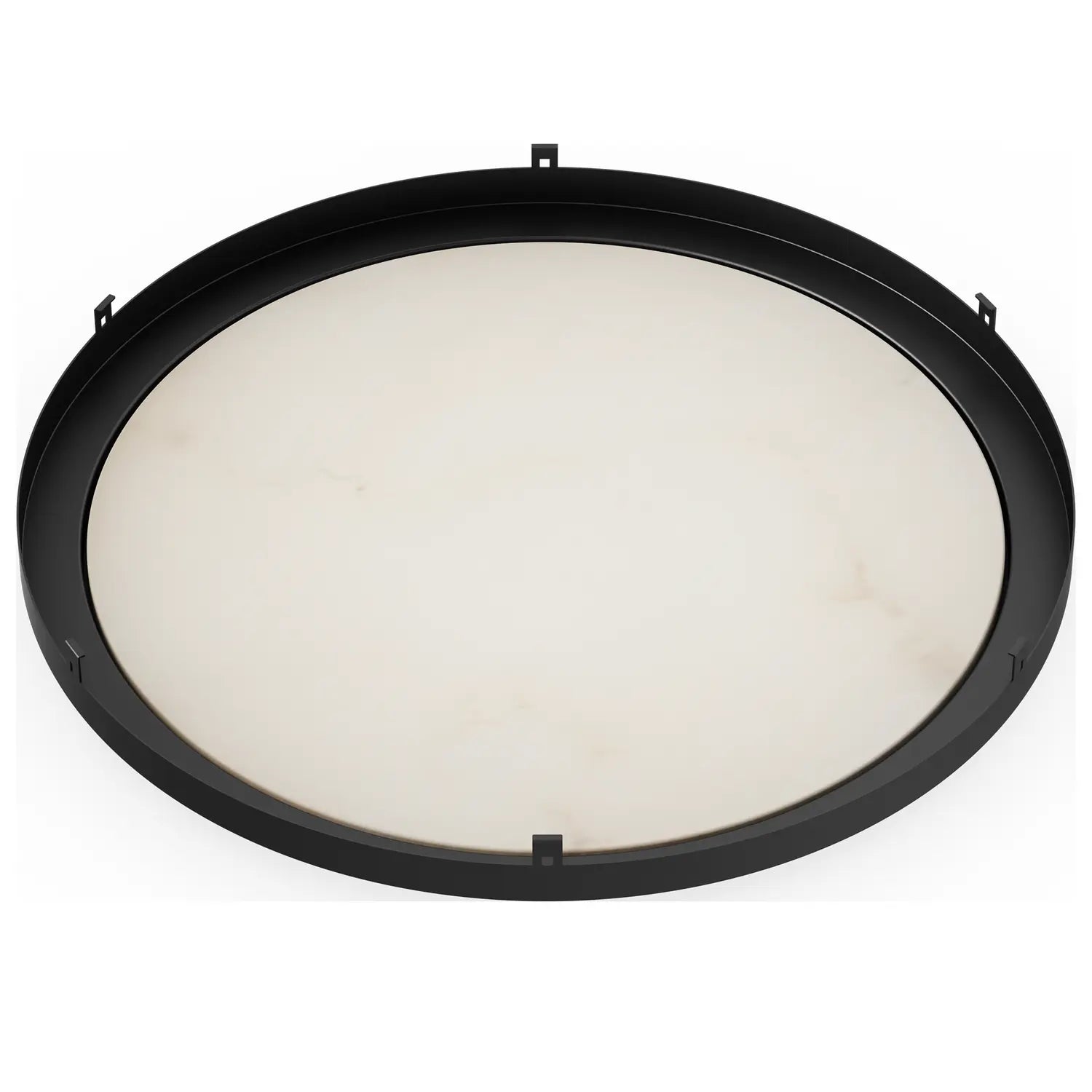 TANLITE alabaster ceiling light with slim black finish