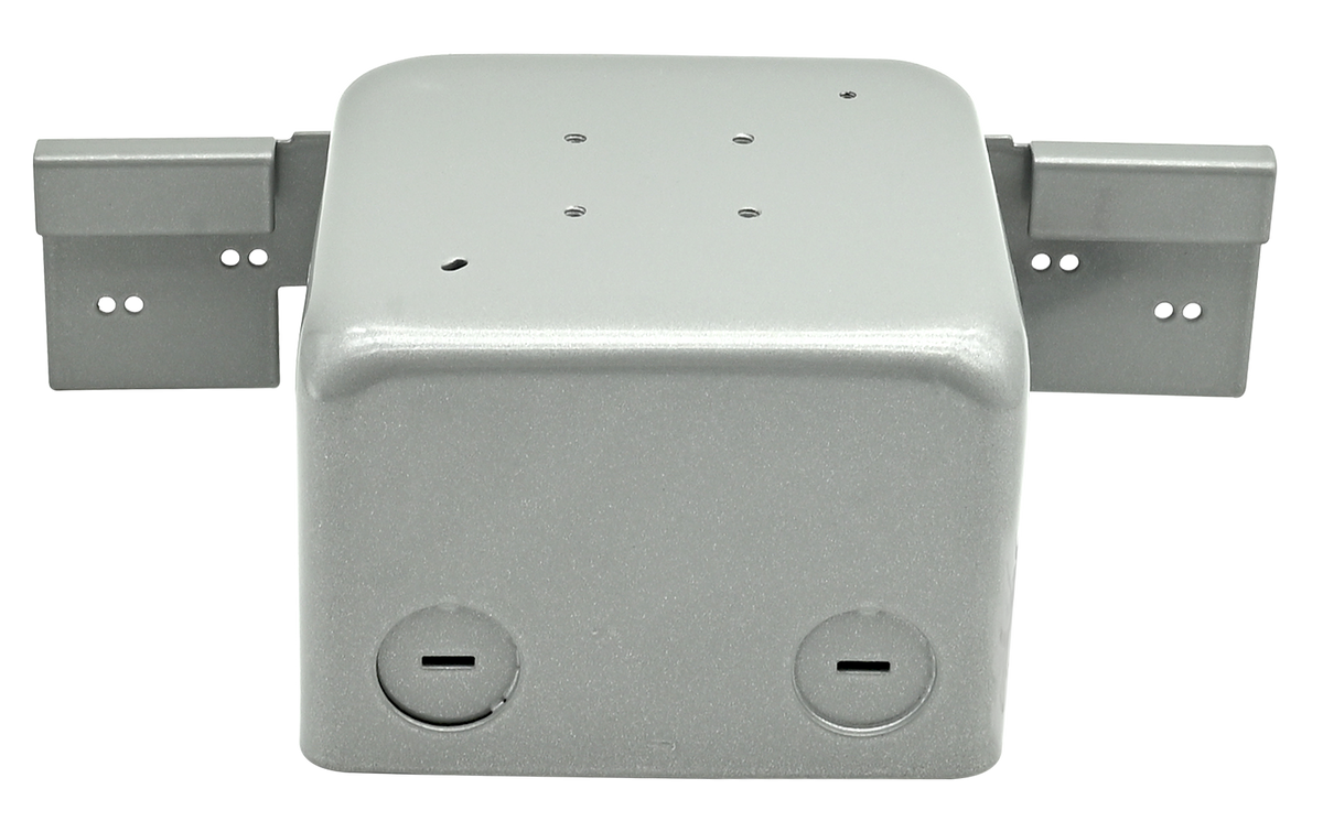 J-box emergency backup battery enclosure and mounting bracket