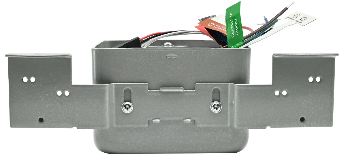J-box emergency power supply side view with wiring