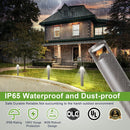 TANLITE LED Bollard Lights illuminating outdoor pathways and gardens with uniform Type V lighting