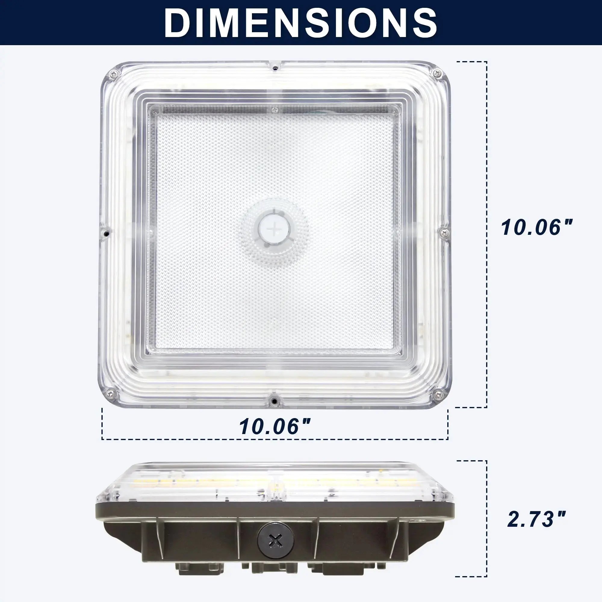 Pendant mounted LED canopy light with conduit entry
