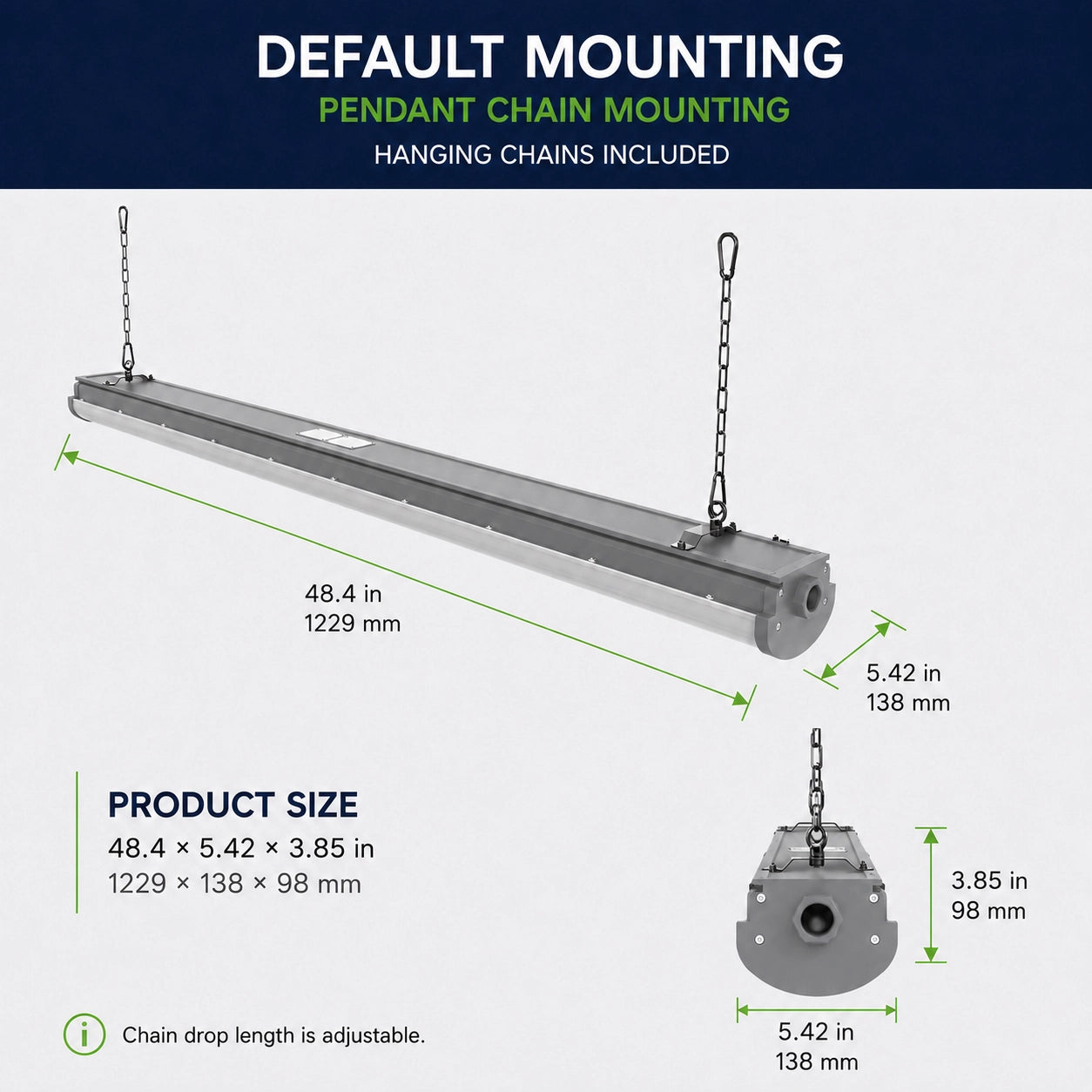 UL Listed hazardous location LED linear light, 100-277V, 5000K, Class I Division 2