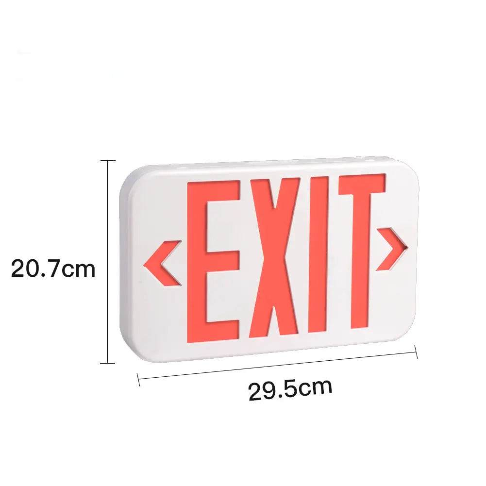 Red LED Exit Emergency Sign Light - Standard - Battery Backup, Dual LED Lamp ABS Fire Resistance UL-Listed 120-277V (RED EXIT SIGN) TANLITE