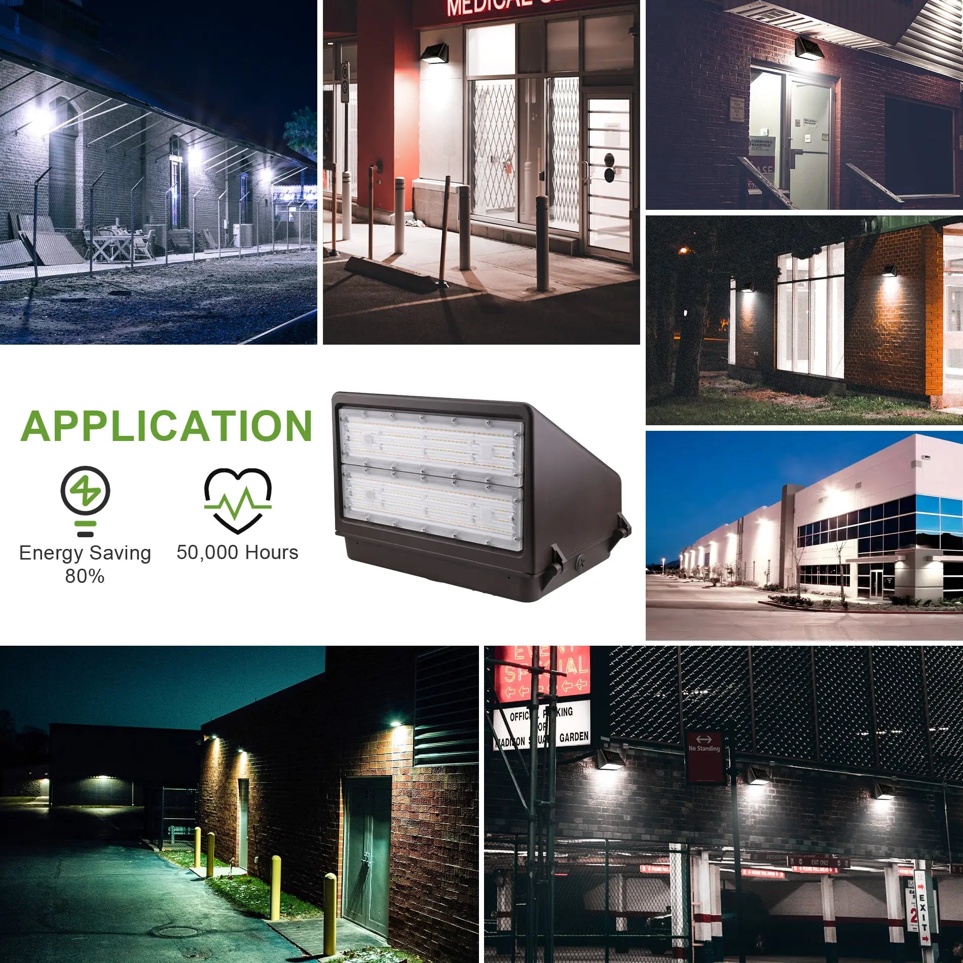 TANLITE 100W LED Full Cut OffWall Pack Light 13000LM 5000K-With Photocell-Replaces 400 watt Metal halide/HPS- IP65-UL+DLC Listed