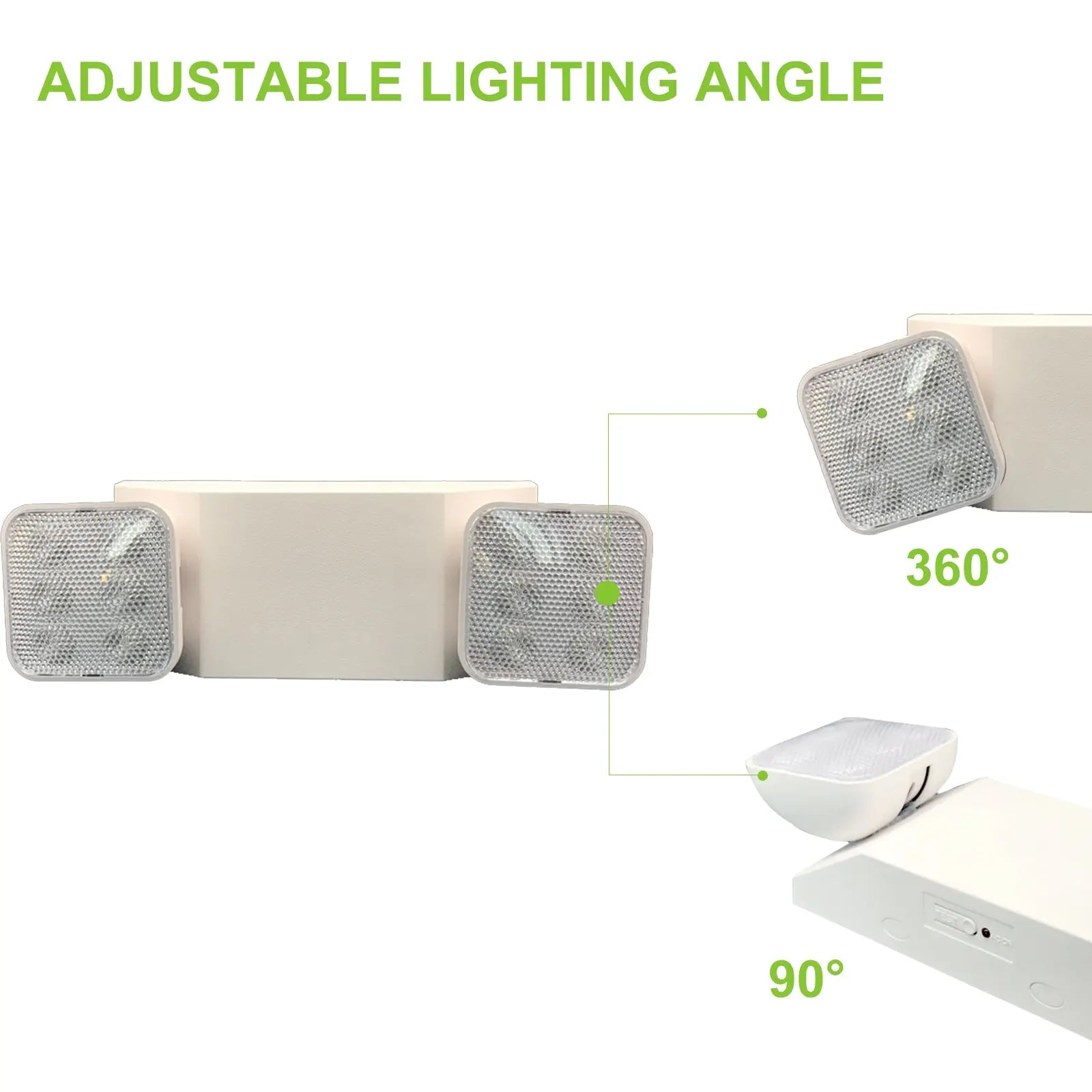 LED Emergency Light with Battery Backup, Adjustable Light Heads, Emergency Exit Lights for Home Power Failure, High Light Output for Commercial Hallways, Stairways, Fire Resistant TANLITE